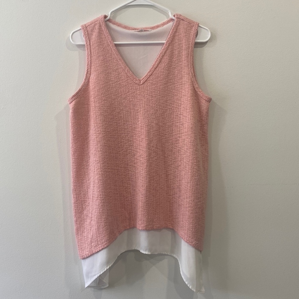 Knit Overlay Top with Crotchet Details